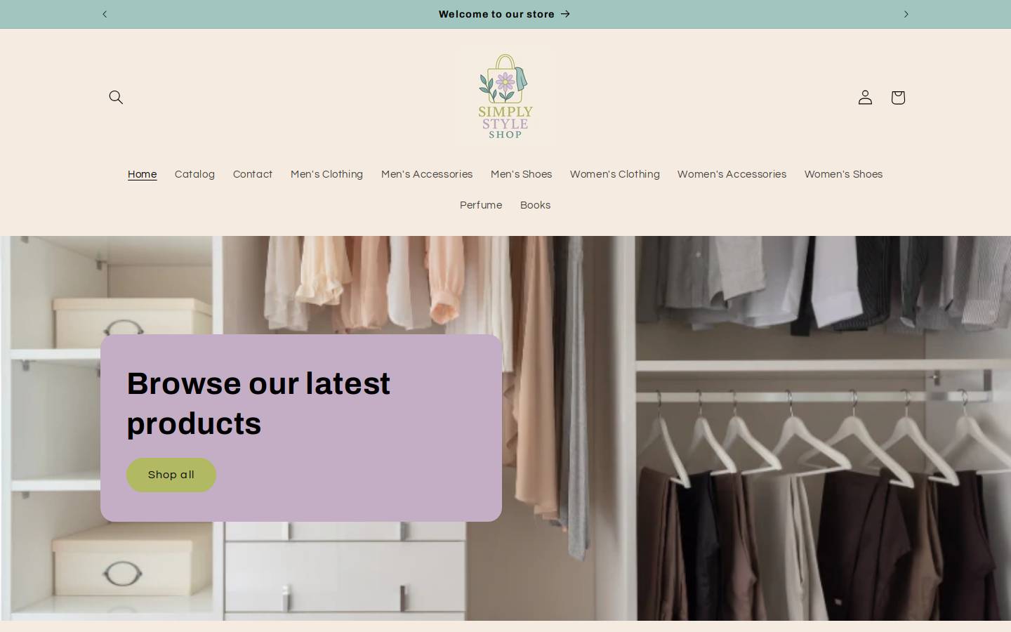 simplystyleshop.com homepage screenshot