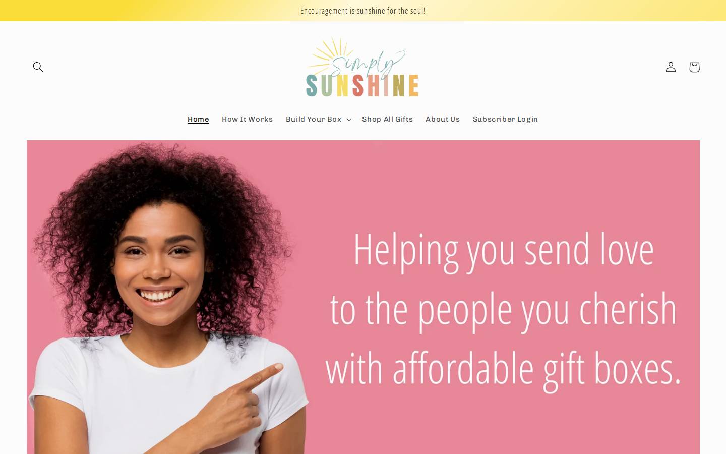 simplysunshineco.com homepage screenshot