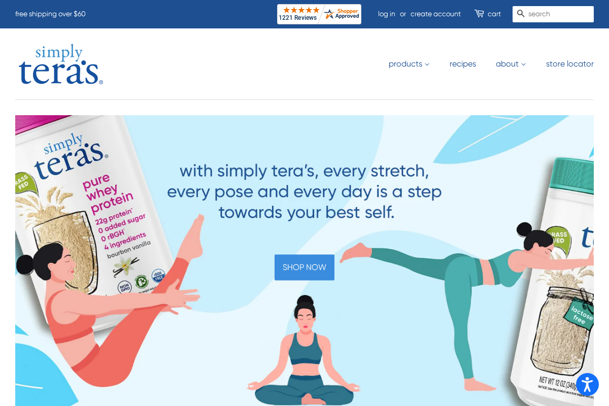 simplyteras.com homepage screenshot