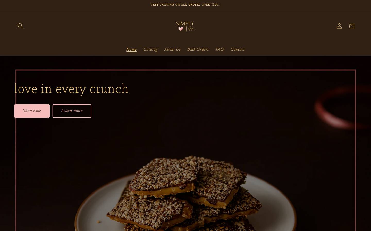 simplytoffee.com homepage screenshot