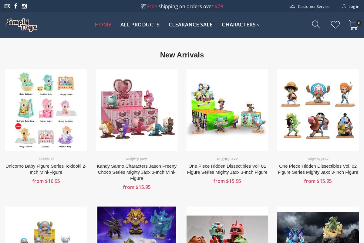 simplytoyz.com homepage screenshot