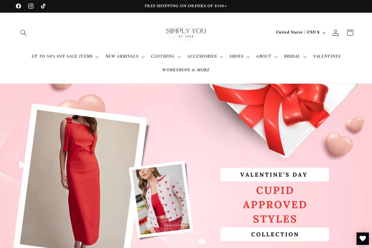 simplyyoubyjess.com homepage screenshot