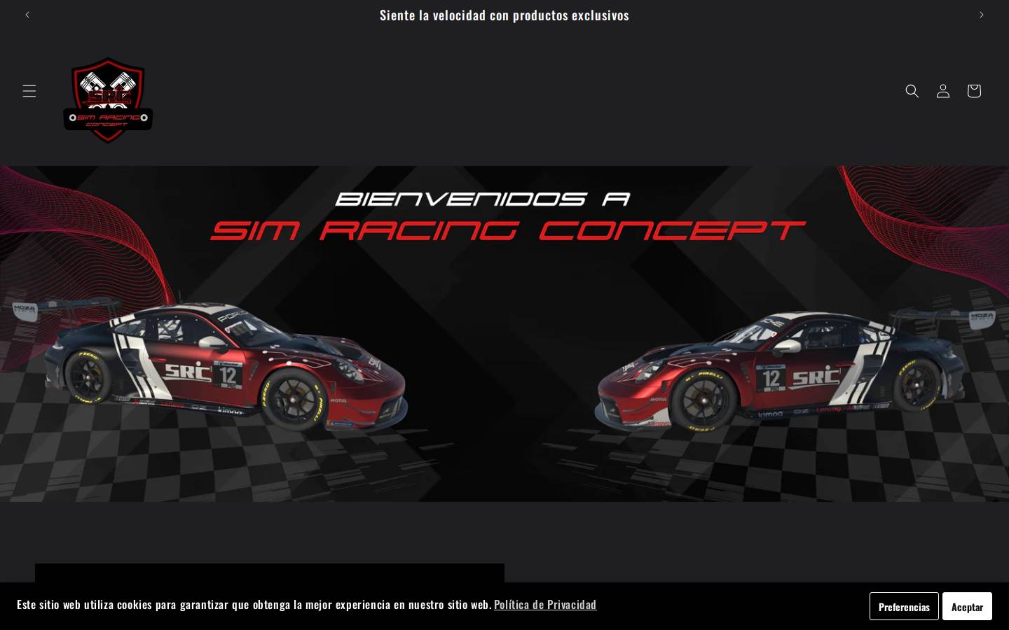simracingconcept.com homepage screenshot
