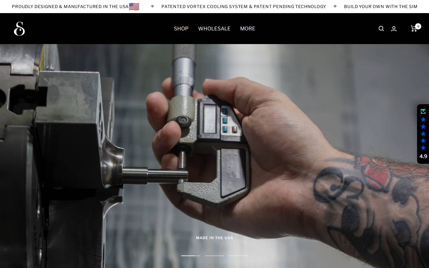 simrellcollection.com homepage screenshot