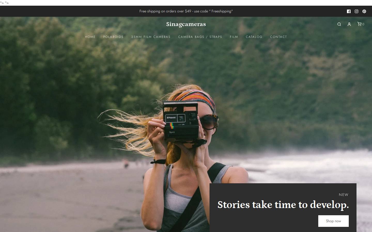 sinagcameras.com homepage screenshot