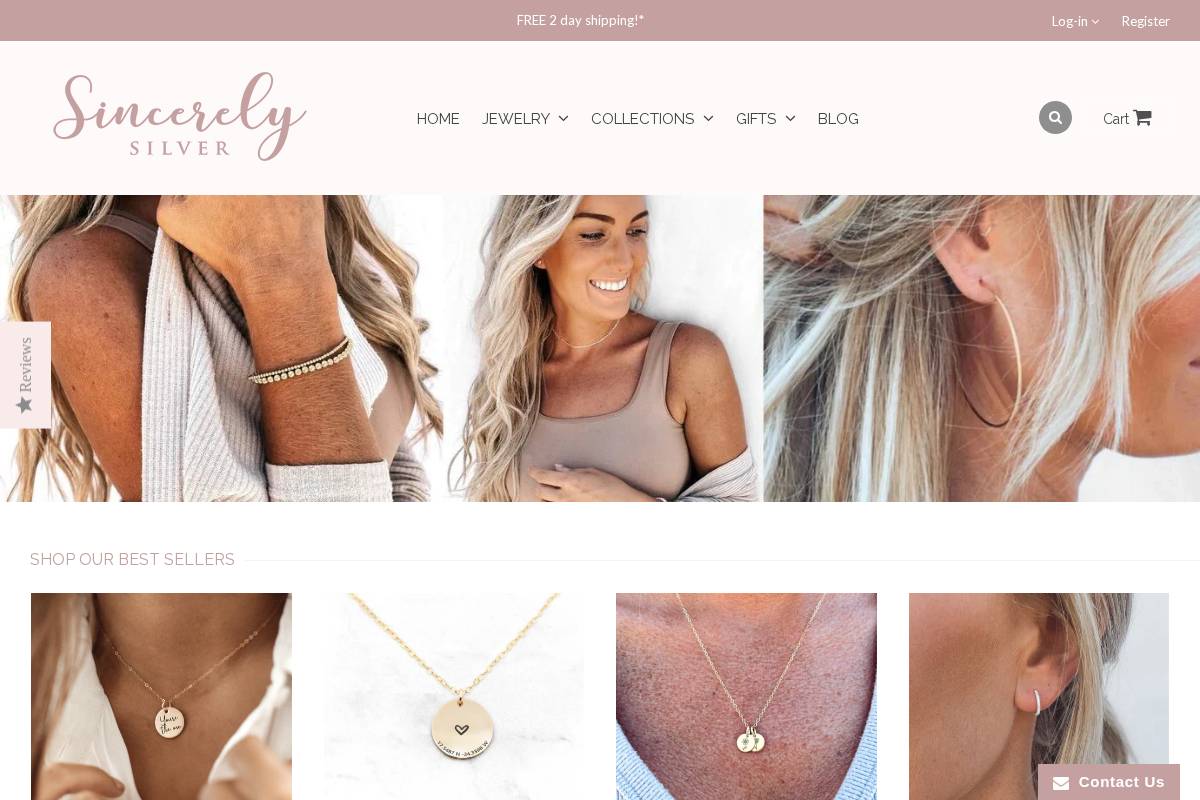 sincerelysilver.co homepage screenshot