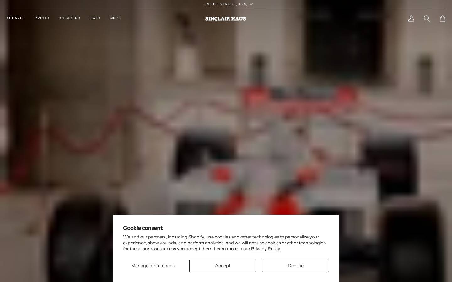 sinclairhaus.com homepage screenshot