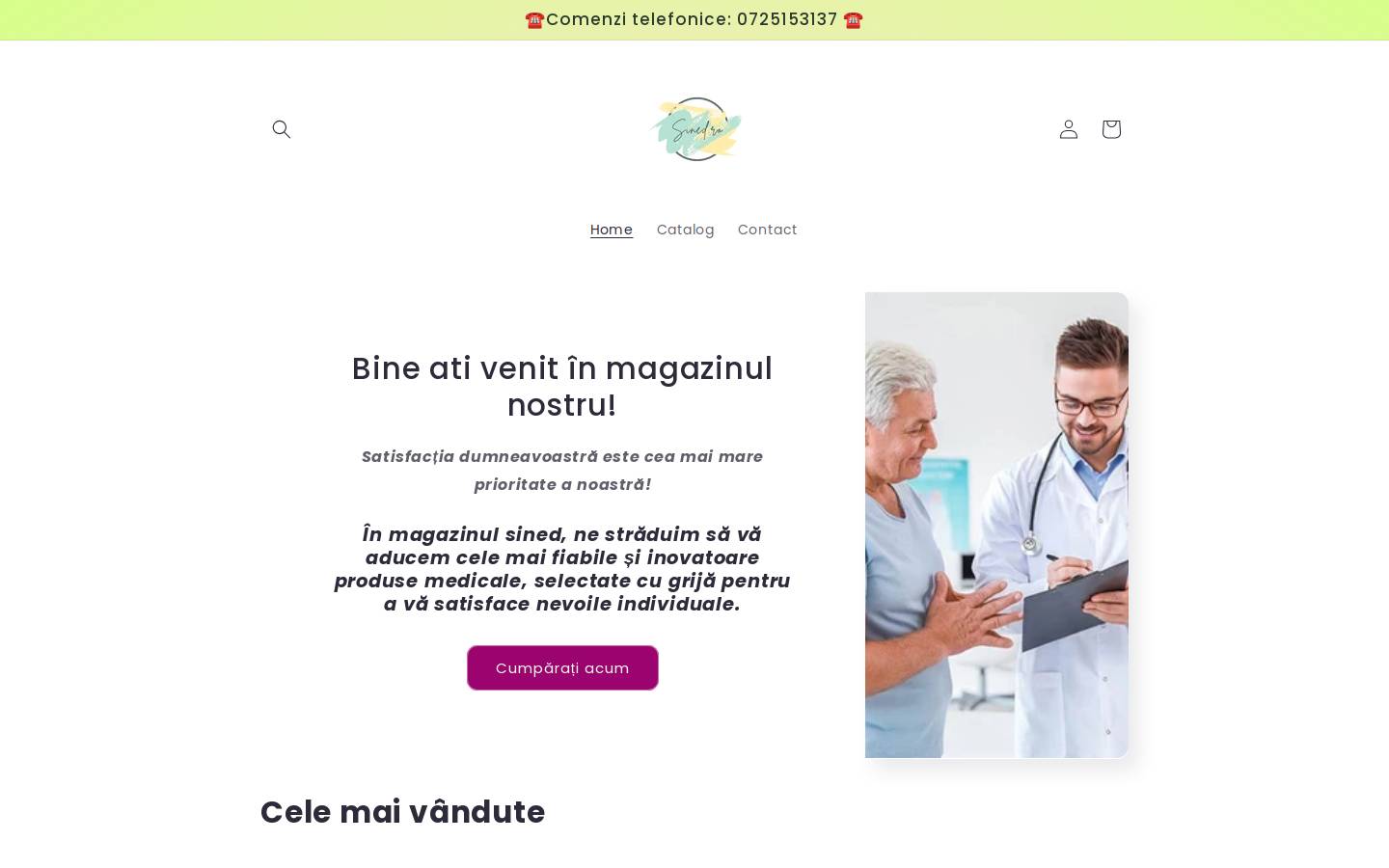 sined.ro homepage screenshot