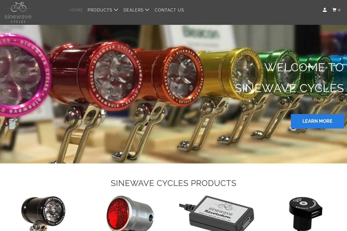 sinewavecycles.com homepage screenshot