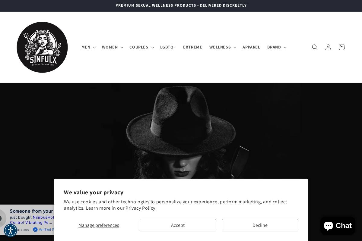 sinfulx.net homepage screenshot