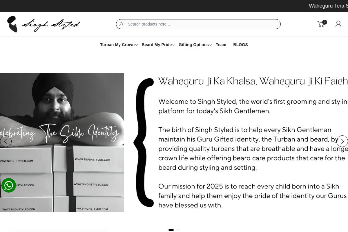 singhstyled.com homepage screenshot