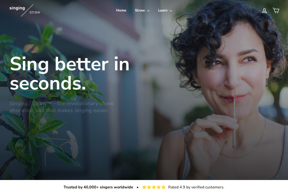 singingstraw.com homepage screenshot