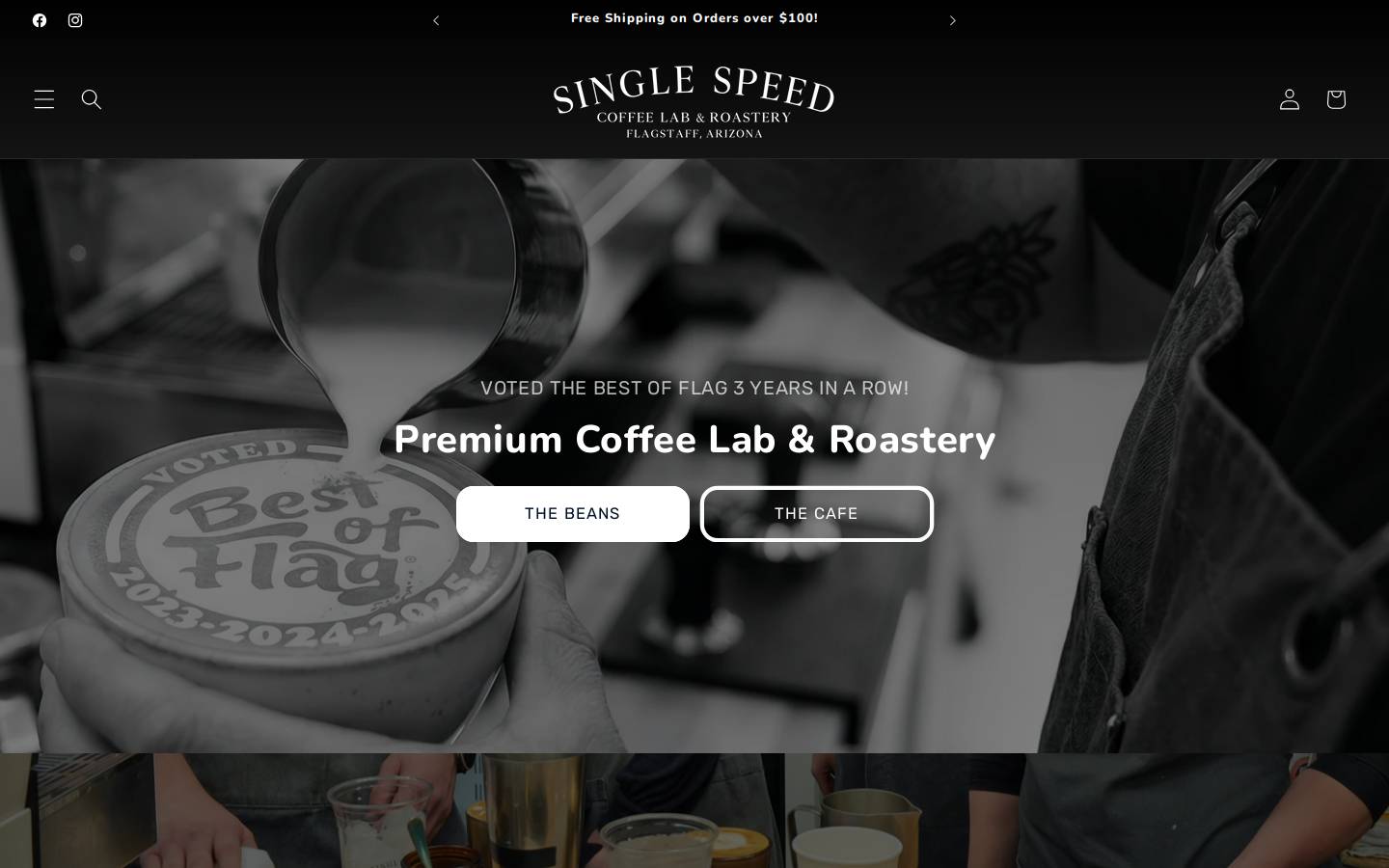 singlespeedcoffeeroasters.com homepage screenshot
