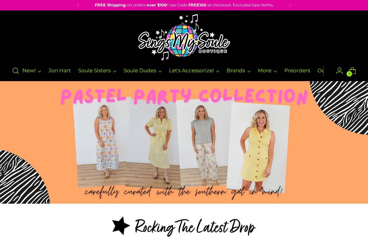 singsmysouleboutique.com homepage screenshot