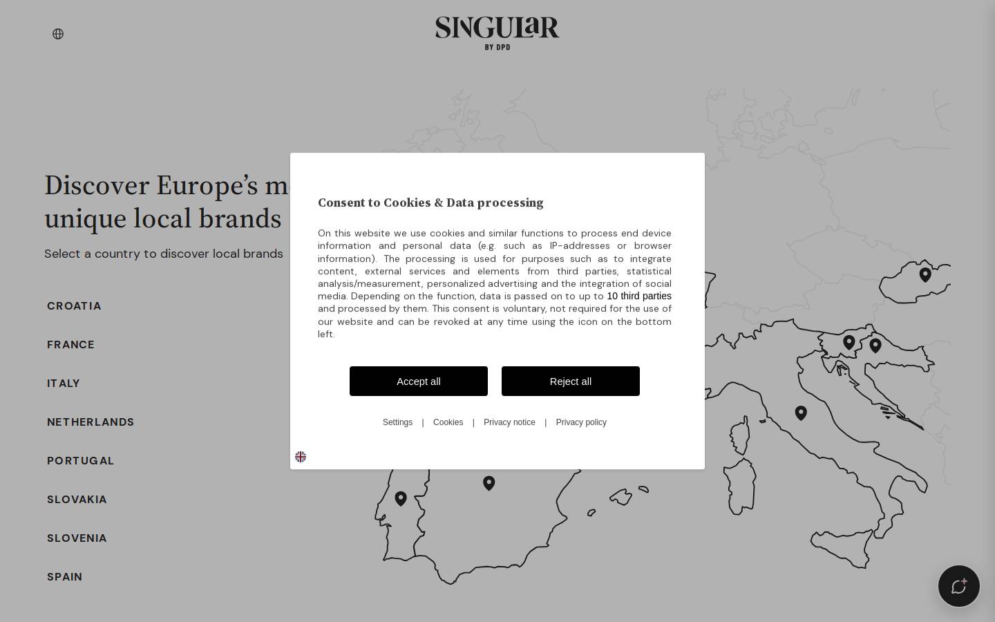 singular.shop homepage screenshot