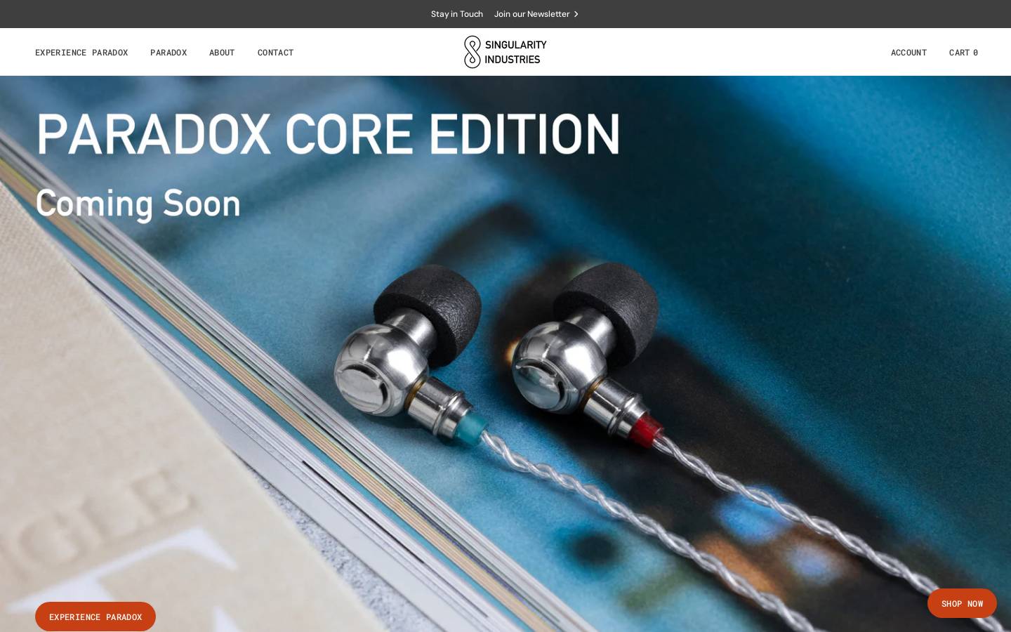 singularityindustries.com homepage screenshot