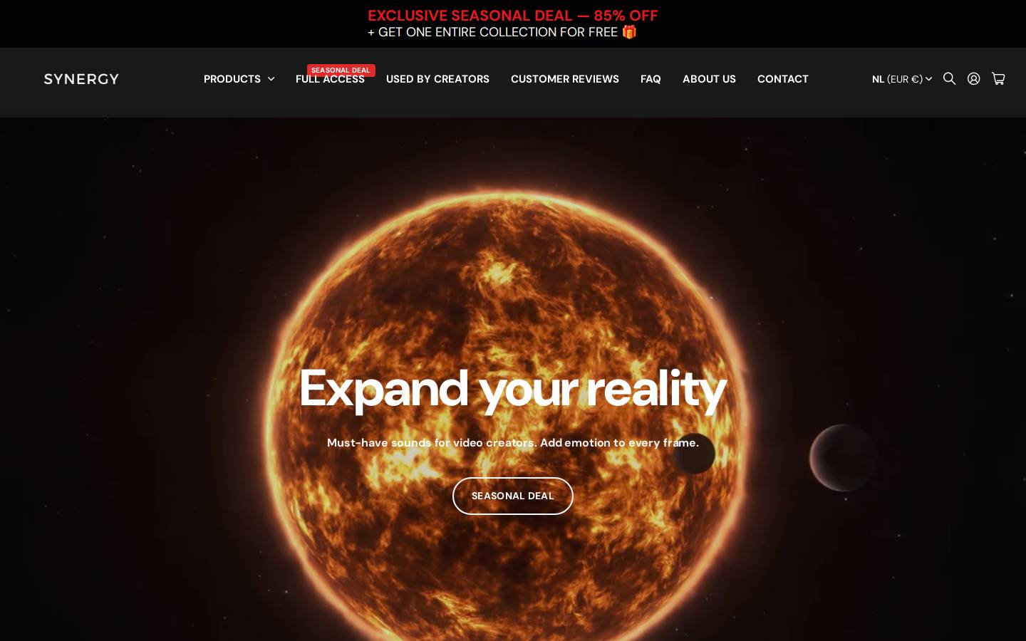 singularitysounds.com homepage screenshot