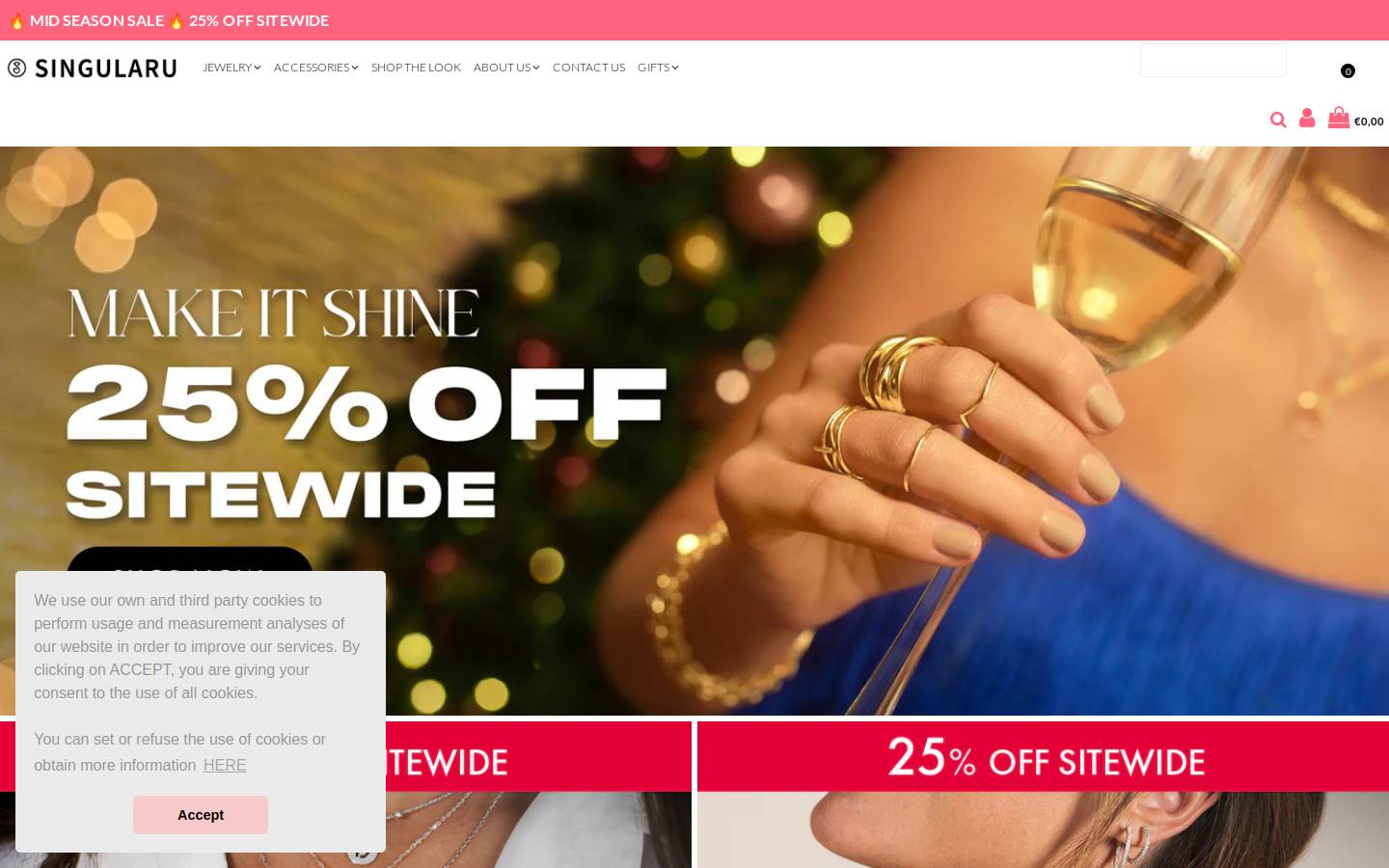 singularujewels.com homepage screenshot