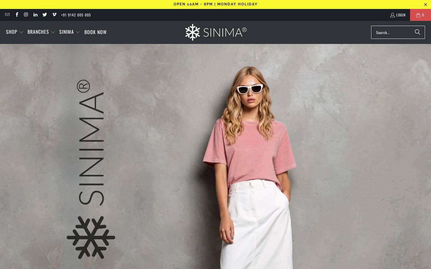 sinimasalon.com homepage screenshot