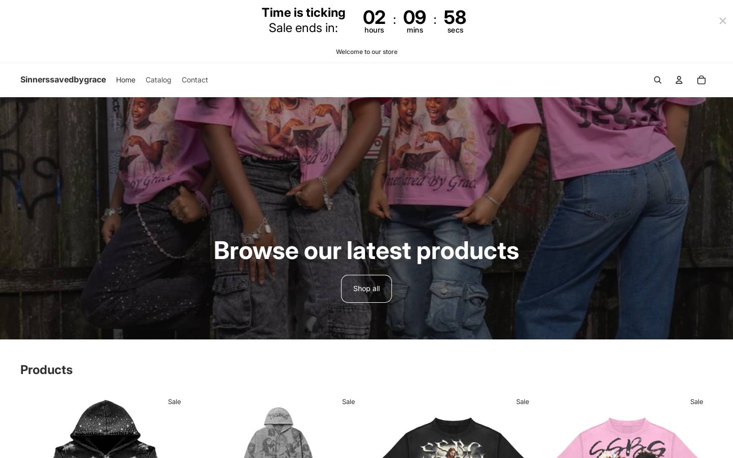 sinnerssavedbygrace.com homepage screenshot