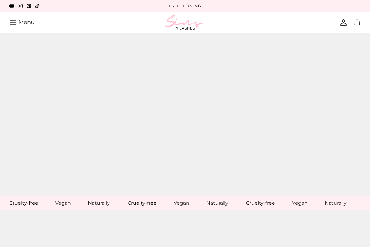 Sins 'n Lashes ME homepage screenshot