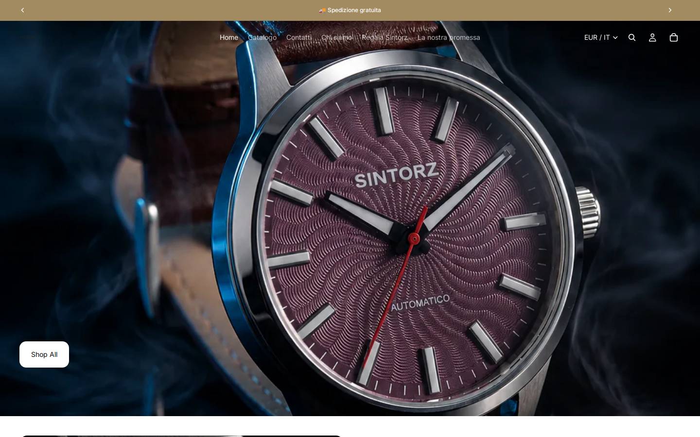 Sintorz homepage screenshot