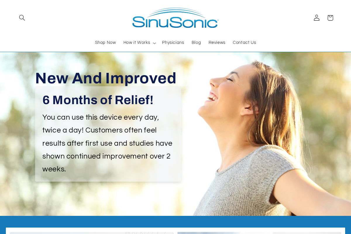 NeilMed SinuSonic homepage screenshot