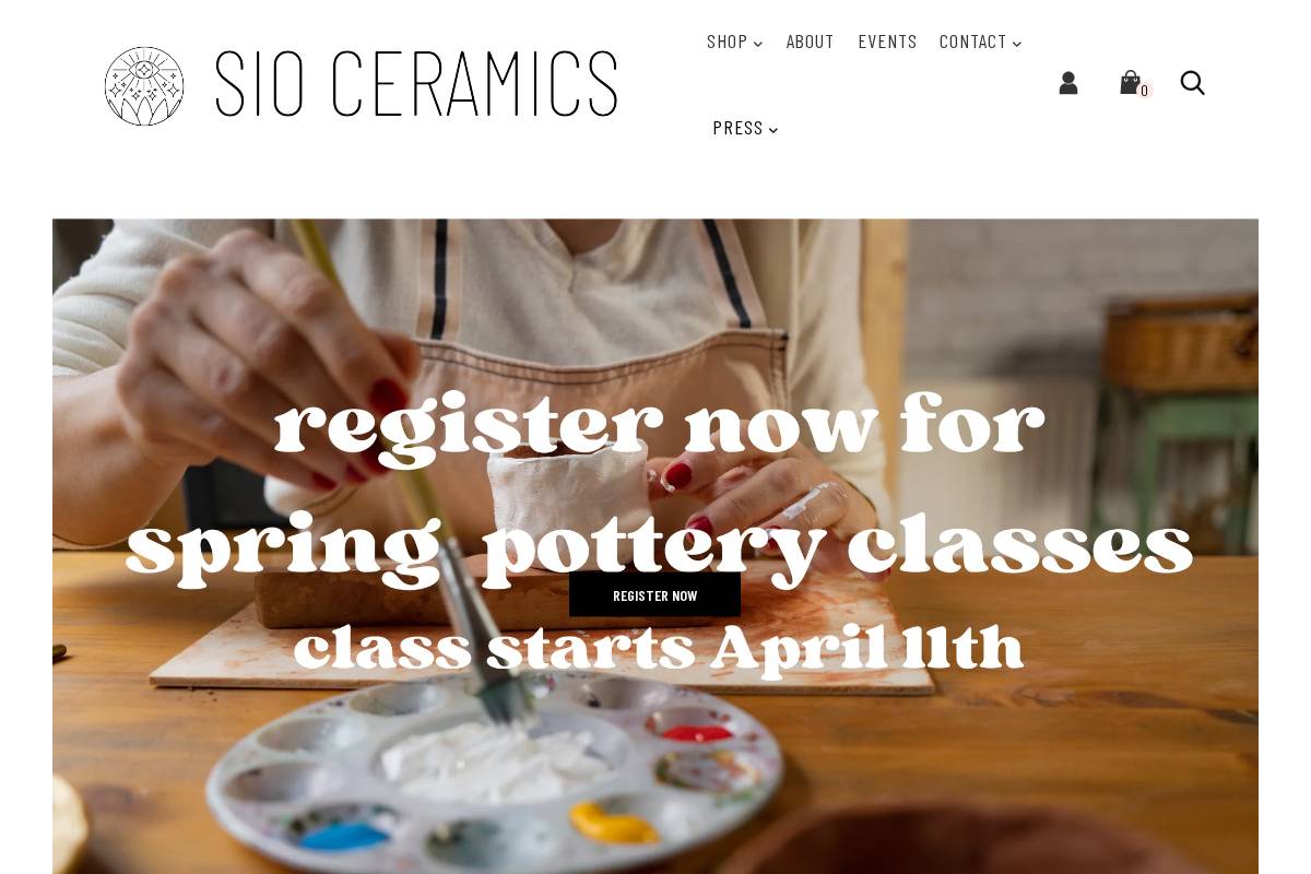 sioceramics.com homepage screenshot