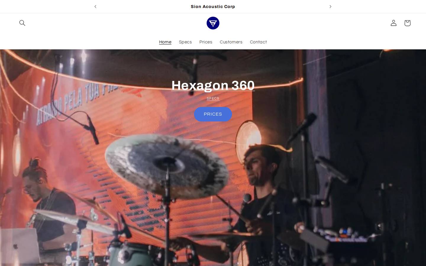 sion-acoustics.com homepage screenshot
