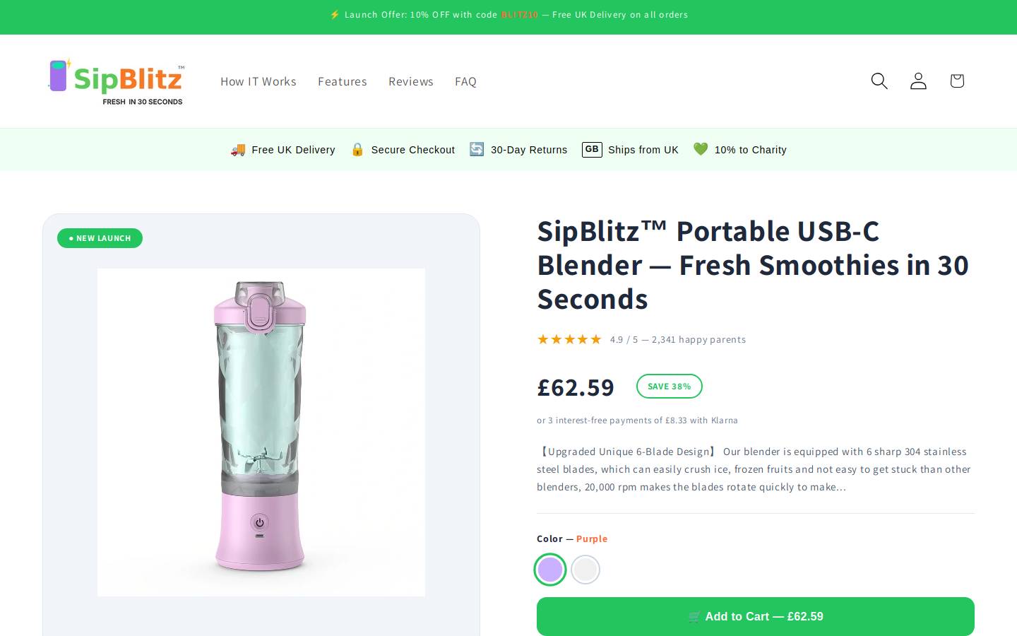 sipblitz.com homepage screenshot