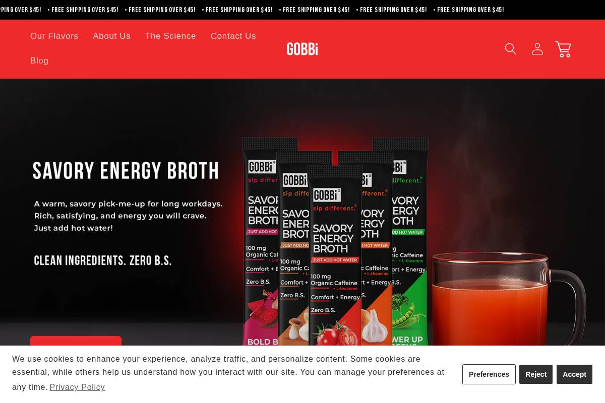 Gobbi homepage screenshot