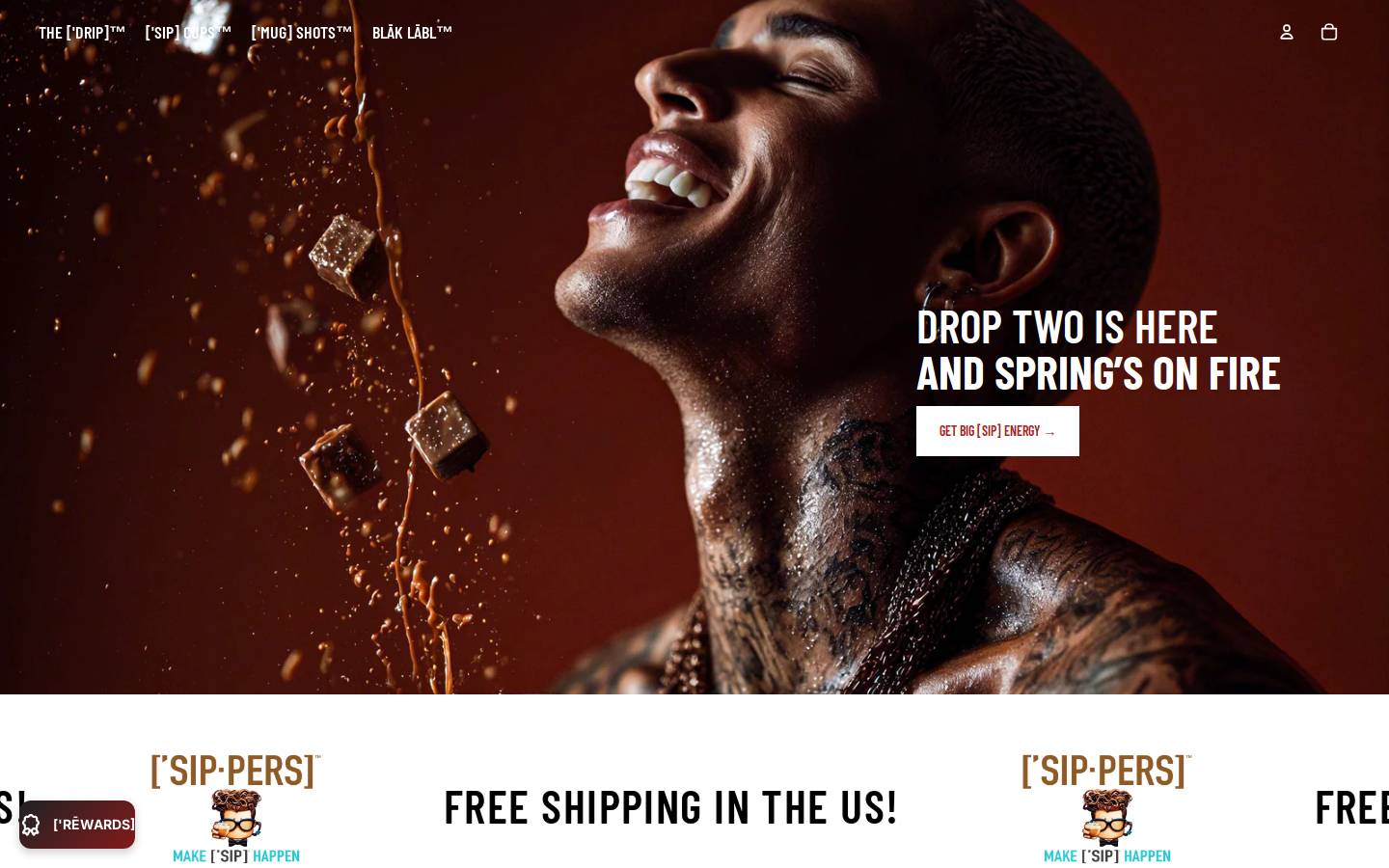 sippersworld.com homepage screenshot
