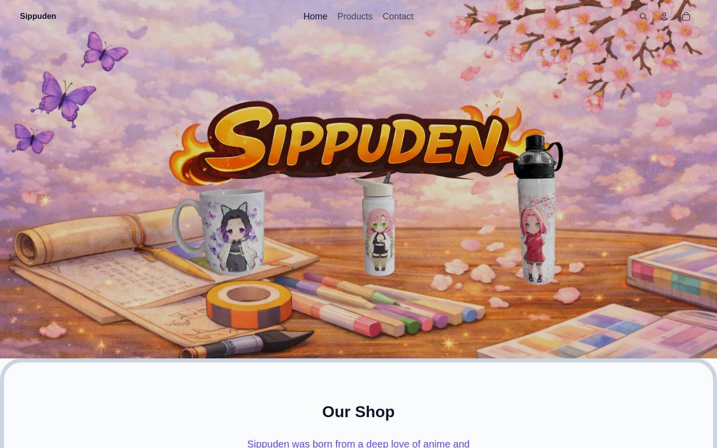 sippuden.com homepage screenshot