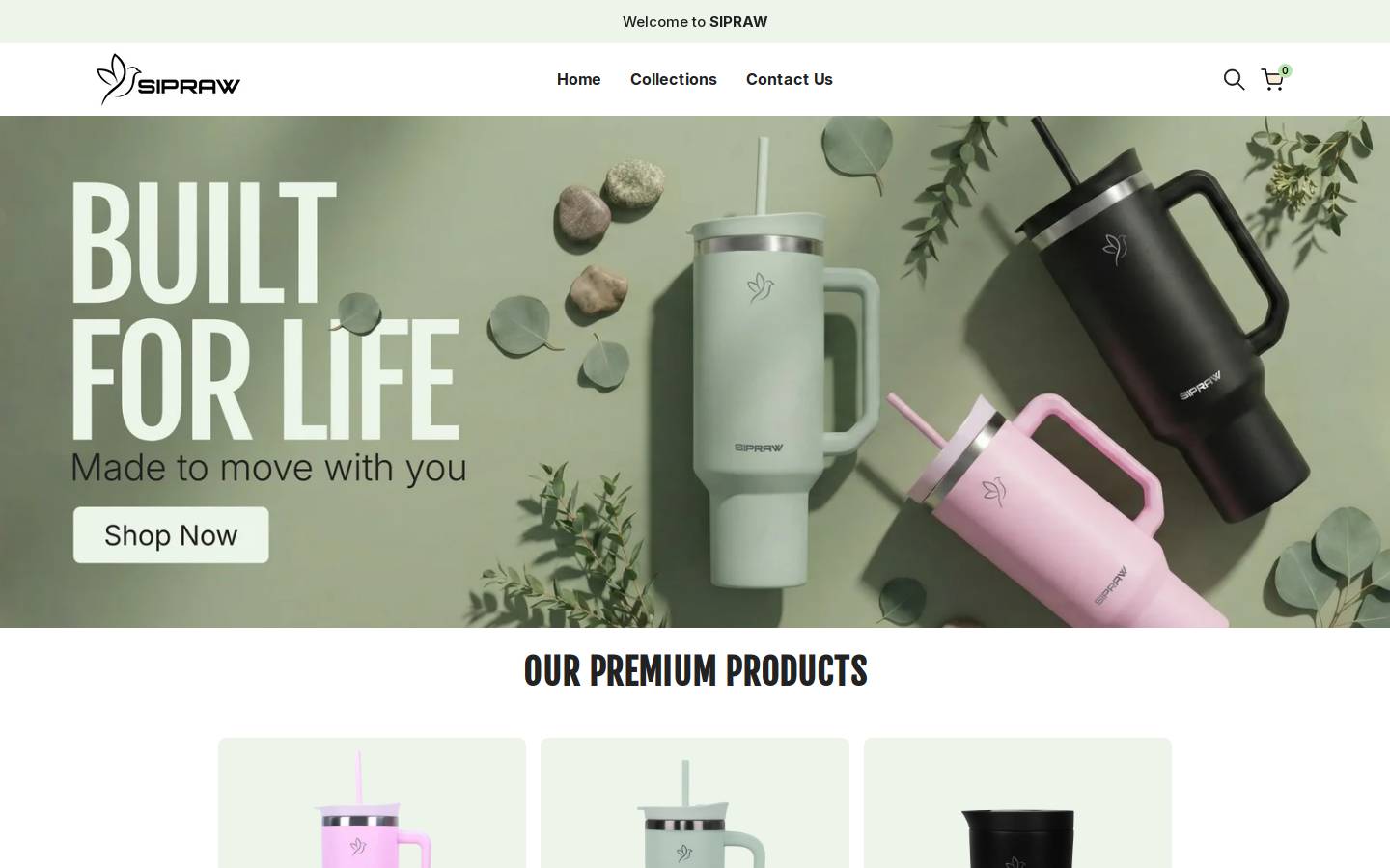 sipraw.com homepage screenshot
