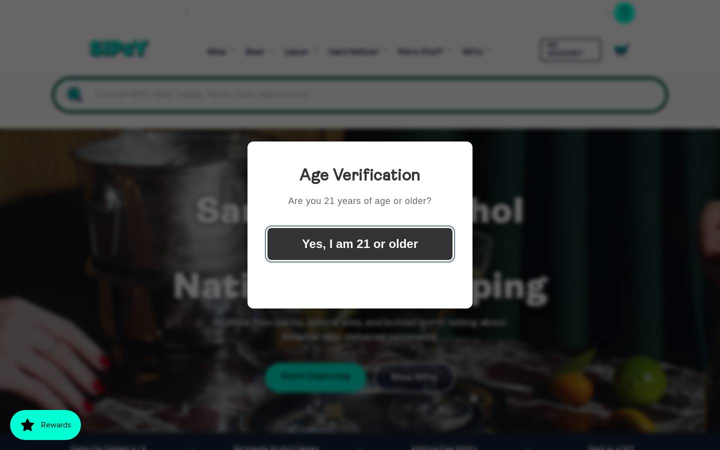 sipsy.com homepage screenshot
