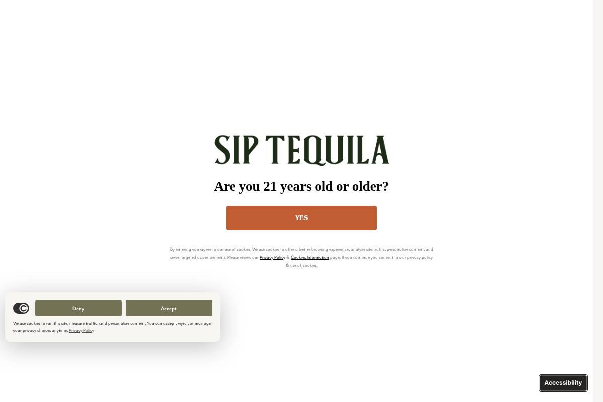 Sip Tequila homepage screenshot