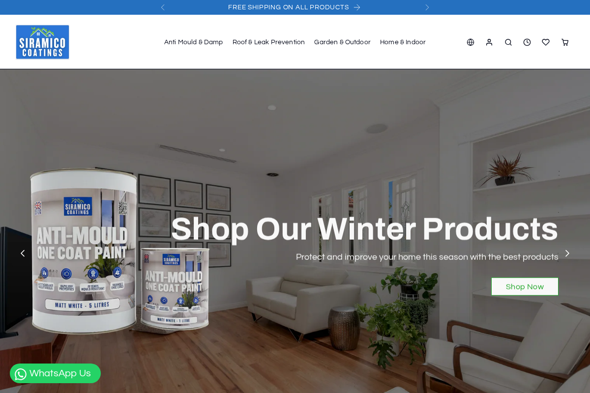 Siramicocoatings homepage screenshot