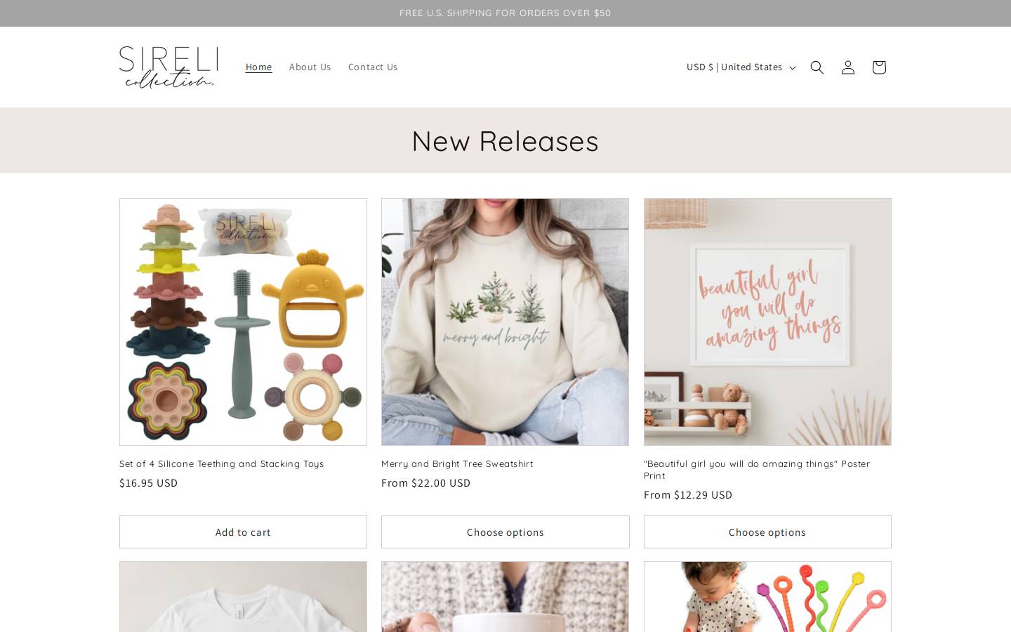 sirelicollection.com homepage screenshot