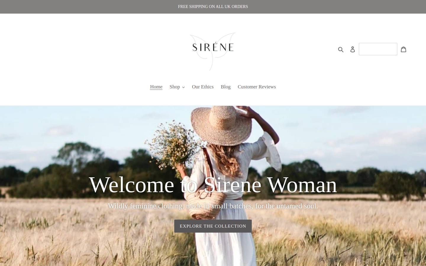 sirenewoman.com homepage screenshot