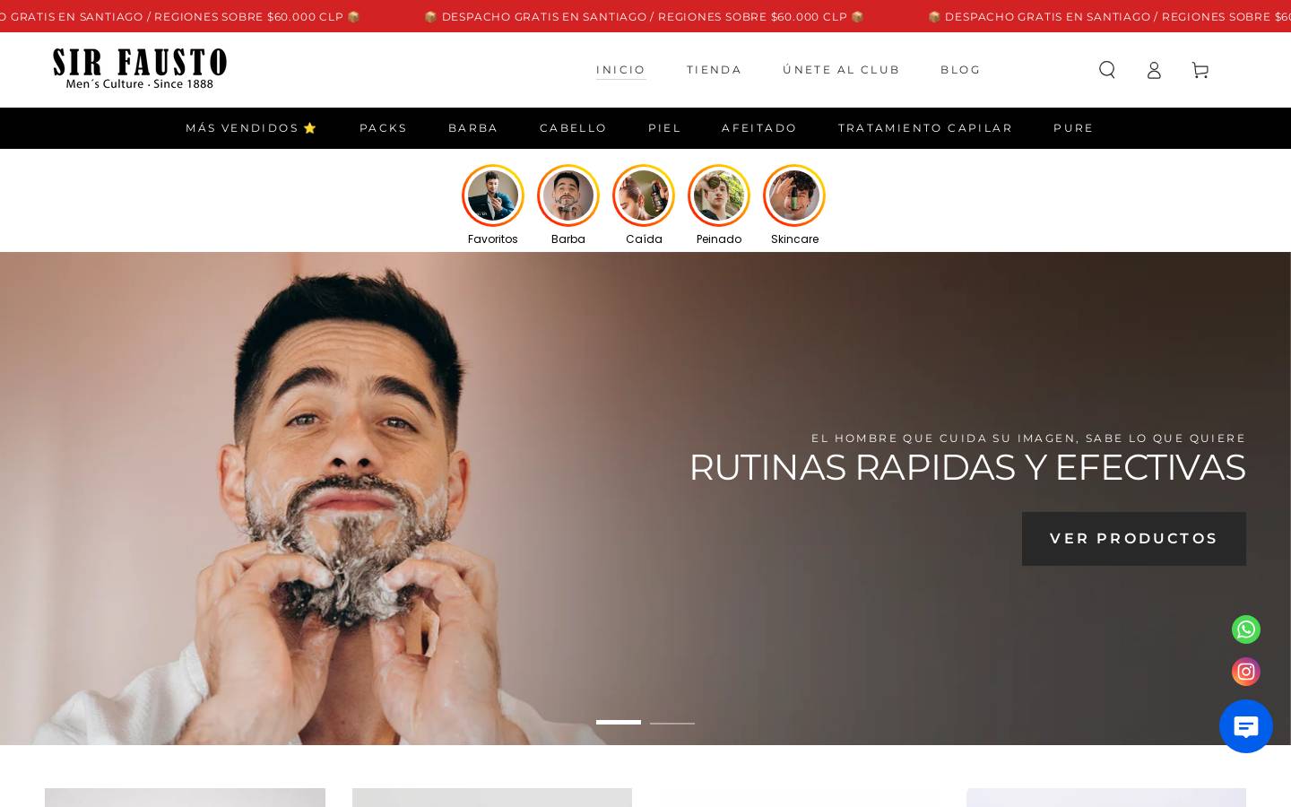 sirfausto.cl homepage screenshot