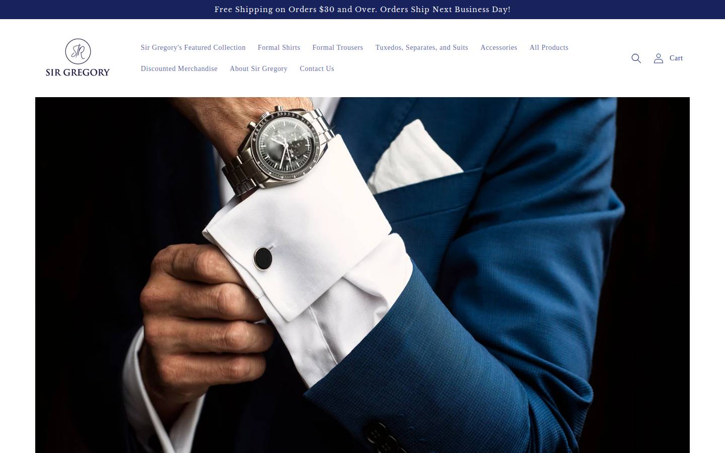 sirgregorys.com homepage screenshot