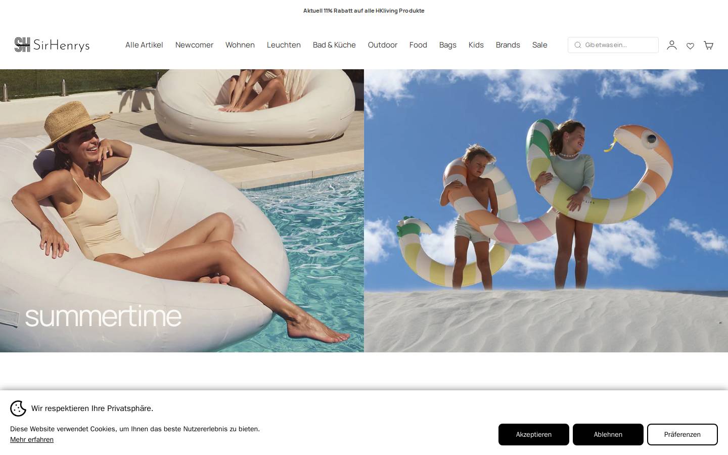 SirHenry's homepage screenshot