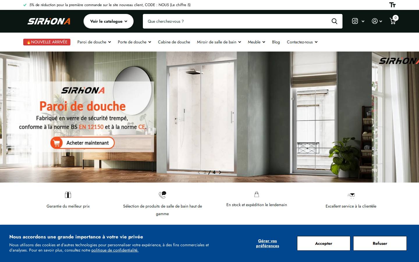 Sirhona homepage screenshot