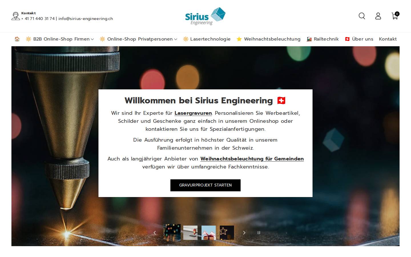 sirius-engineering.ch homepage screenshot