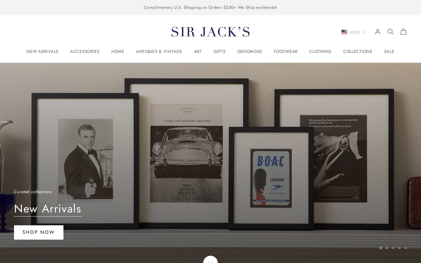SIR JACK'S homepage screenshot