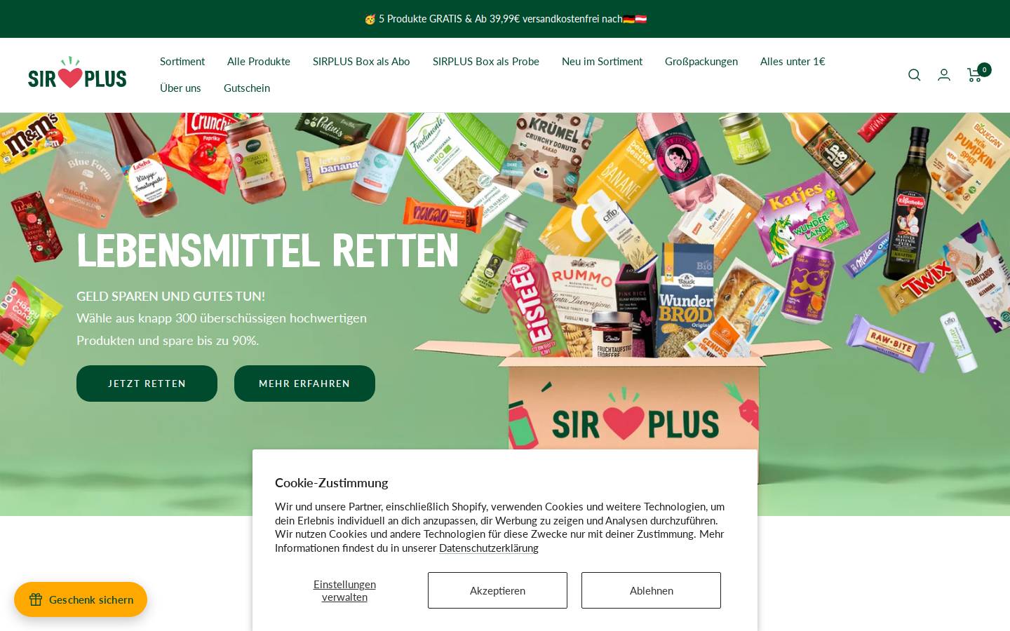 SIRPLUS  homepage screenshot