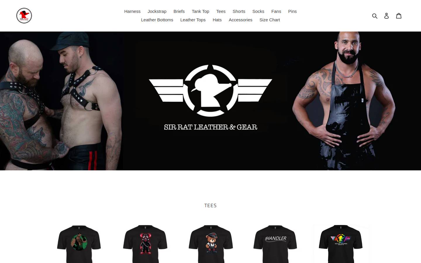 sirratleather.com homepage screenshot