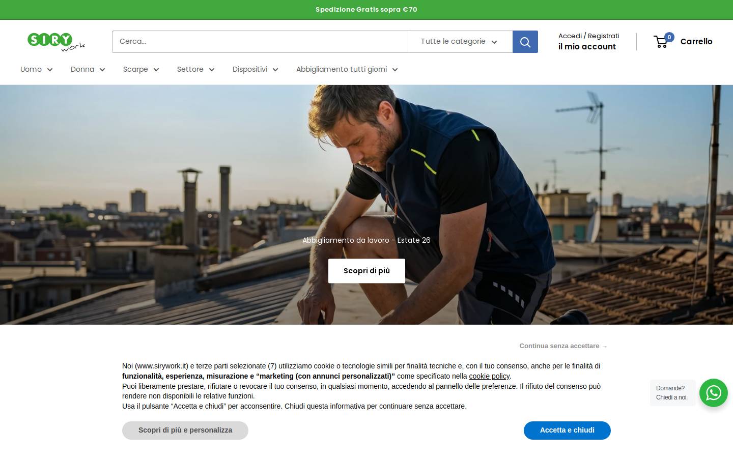 sirywork.it homepage screenshot