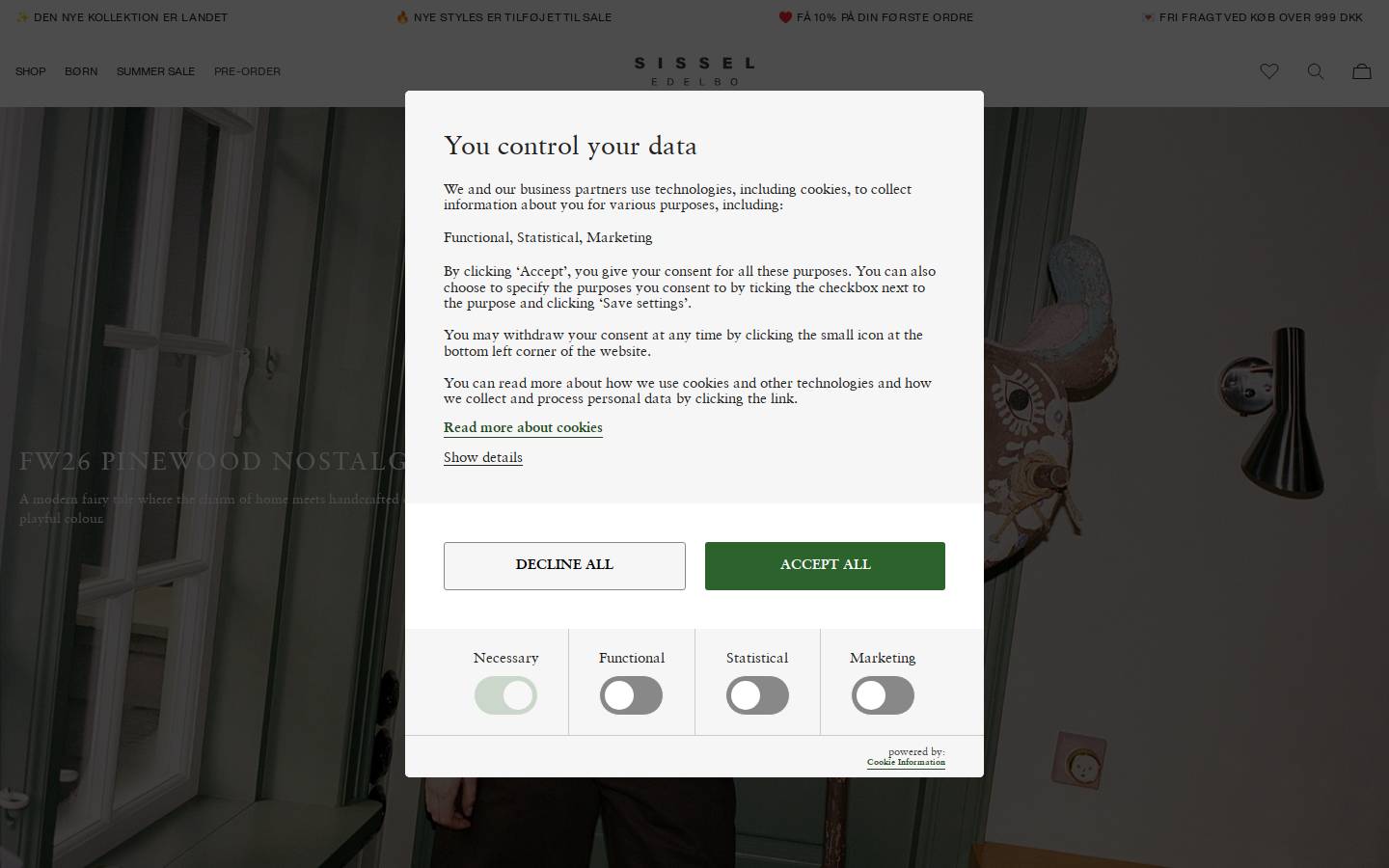 Sissel Edelbo homepage screenshot