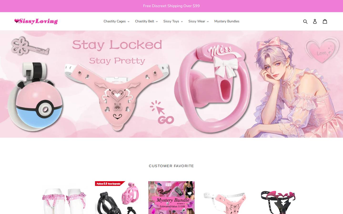 sissyloving.com homepage screenshot